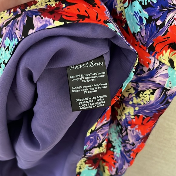 For Love & Lemons Chiara Puff Sleeve Floral Mini Dress - Picture 10 of 15